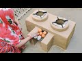 How to make Firewood Stove at Home। Traditional Oven making at home।Primitive mitti ka Chulha#viral 