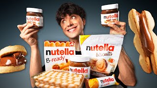 ASMR Nutella Chocolate Rolls, Nutella Cookies, Nutella B Ready, Nutella Jar | Mukbang Eating Sounds
