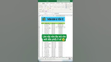 Thêm đơn vị tiền tệ (VND, USD) vào sau số trong excel | Excel Tips & Tricks #shorts