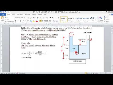 Video Cơ lưu chất - Hướng dẫn giải Bài tập Chương mở đầu -... - YouTube