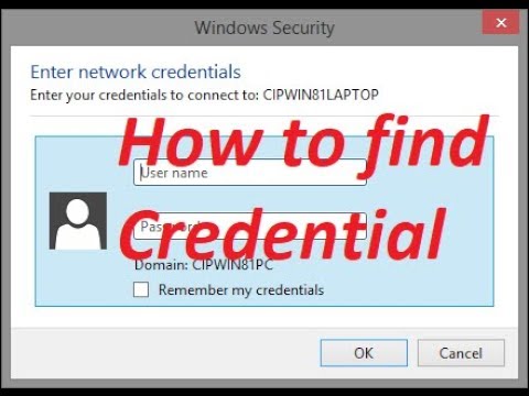 How to find credential || Enter Your Credential to connect || Windows credential || Web Credential