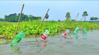 Waw ! Awesome Hook Fish Trap With Plastic Bottle | Hook Fishing Technic | Catching Fish By Bottle |