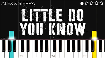 Alex & Sierra - Little Do You Know | EASY Piano Tutorial