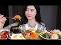 차돌비빔밥 차돌된장찌개 집밥 리얼사운드먹방/BIBIMBAP SOYBEAN PASTE SOUP KOREAN HOMEMADE FOOD Mukbang Eating Show 拌饭 ビビンバ