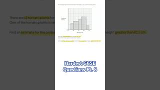 Hardest GCSE Questions Pt. 8 - Histograms #maths #gcse #histograms #grade9