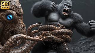 Kong Vs Giant Squid - Fight Scene - Kong Skull Island 2017 Movie Clip Hd L
