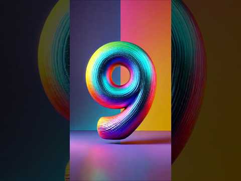 #short 10-Second Colorful and Vibrant Countdown ⏳✨ - Stunning 3D Numbers!