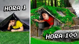 Building a shelter in 1 hour vs. 100 hours of survival in a dangerous jungle