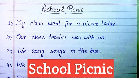 10 Lines essay on School 🏫🏫 Picnic//School Picnic//English Essay