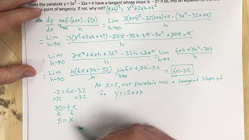 Calculate the derivative of a given function at a point using a limit