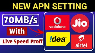 100 Working- APN Setting For All Sim | How to increase internet speed | Vodafone Apn | Airtel APN