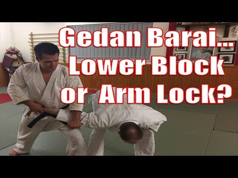 Gedan Barai ... Lower Block or Arm lock?