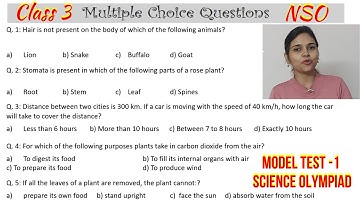 Class 3 Science Olympiad Model Test -1 Ques no 1-10| Science Olympiad Mock Test Class 3| NSO Class 3