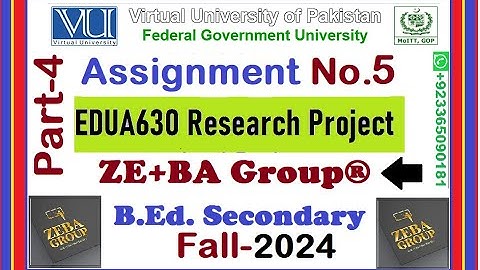 Part4 || EDUA630 Assignment 5 Solution Fall 2024 By ZE+BA Group~ How To Use SPSS Software For Data