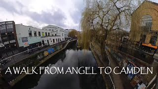 🌍 🇬🇧 4K HD Canal walk from the Angel of Islington, to Camden Town.  #london #walkthrough #4Kwalk