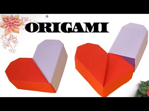 Cách làm hộp quà bằng giấy cực dễ - Cách Gấp Hộp Quà đơn giản Gấp giấy Origami -hộp bằng giấy a4