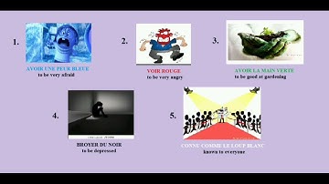 les expressions avec les couleurs