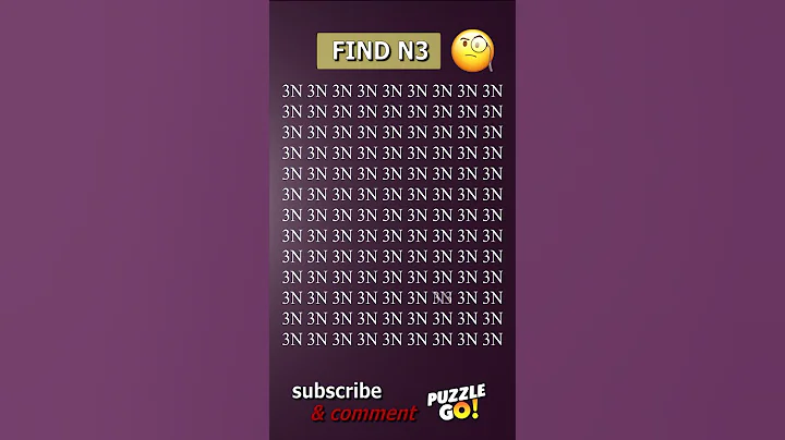 Find N3, where? | Brain Teaser IQ Test #shorts #different #puzzles #opticalillusion