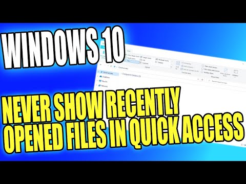 Never Show Recently Opened Files In Quick Access In Windows 10 File Explorer hqdefault