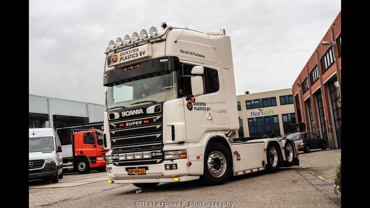 DIJKSTRA PLASTICS SCANIA 164 580 V8 LOUD EXHAUST SOUNDS