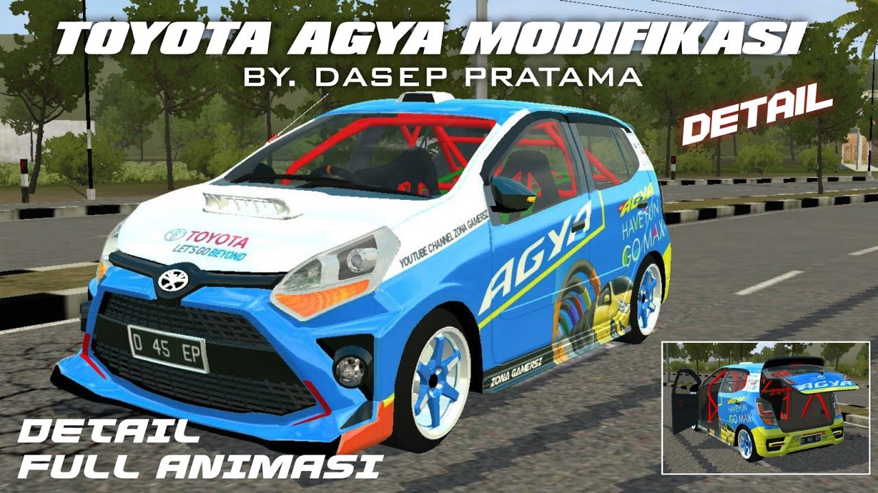 BUSSID TOYOTA AGYA MODIFIKASI LIVERY FREE FREE YouTube