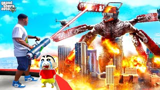 GTA 5 | Chainsaw Man Attack Shinchan & Franklin in GTA 5 | Gta 5 Telugu