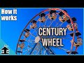 Ferris wheel setup  pulling rides on the lot