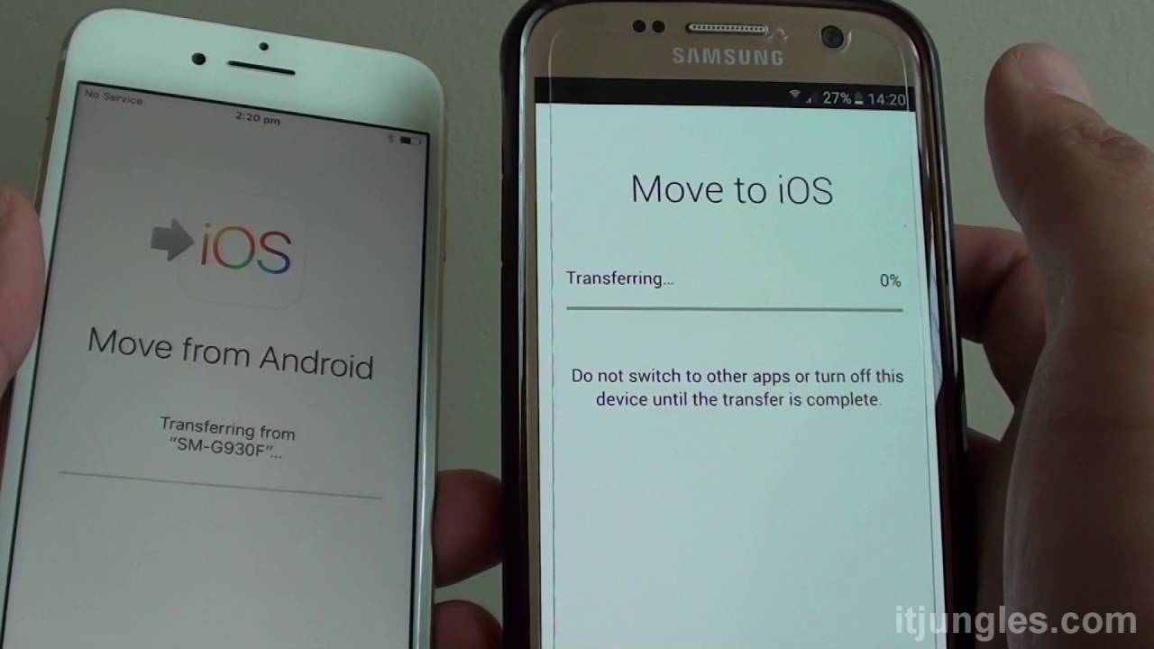 How to move data from Android Device to iPhone for free