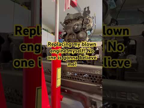 Blown Engine! Replacing the engine block in the garage! #hummer #engine #hummerh3 #diy