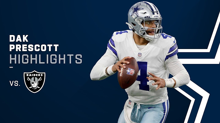 Dak Prescott's Best Plays vs. Raiders in Week 12 | Dallas Cowboys