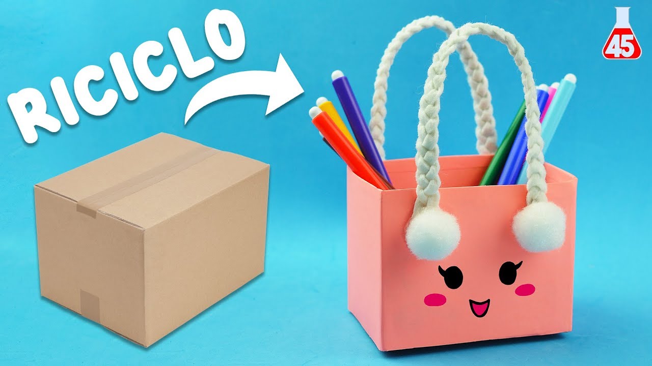 COME RIUTILIZZARE LE SCATOLE DI CARTONE | DIY PORTAOGGETTI - YouTube