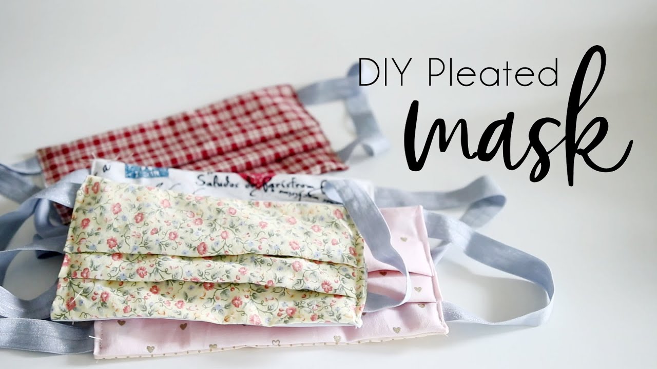 DIY How to make Easy Pleated Mask, Reusable Face Mask YouTube