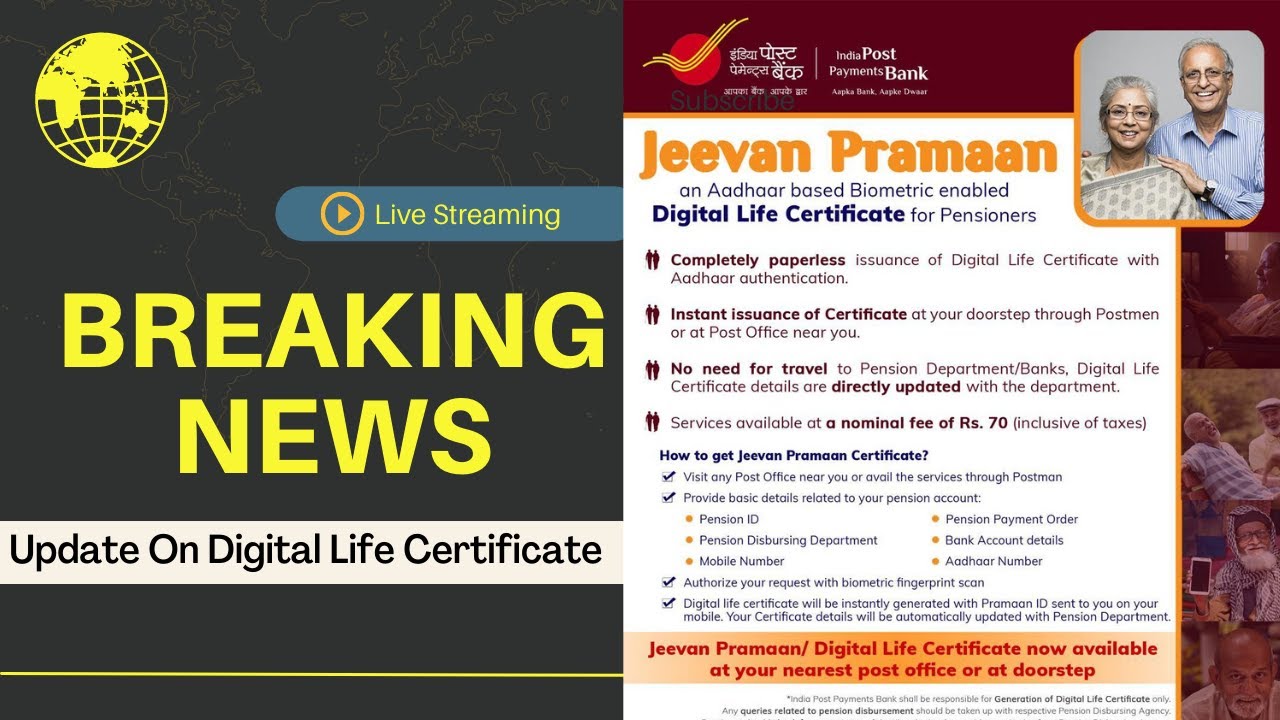Avail Digital Life Certificate Nearest Post Office Just INR 70 II Avail digital life certificate nearest post office just inr 70 ii