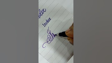 Index #moderncalligraphy #flourishing #beautifulhandwriting #brushpencalligraphy #shorts