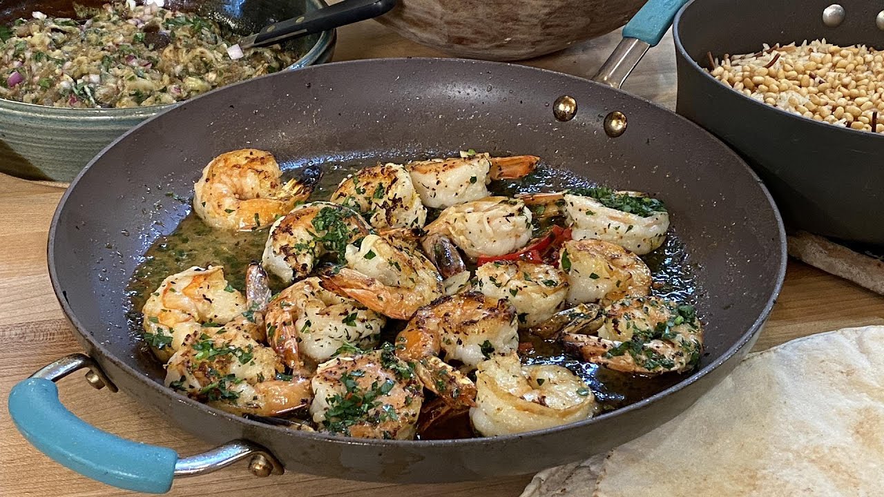 How To Make Greek-Style Shrimp Scampi with Ouzo | Rachael Ray | Rachael Ray Show