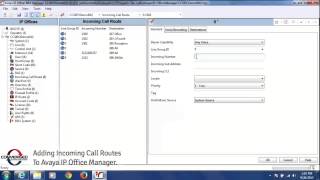 Avaya IP Office Manager टूल के माध्यम से इनकमिंग कॉल रूट कैसे जोड़ें screenshot 3