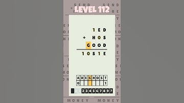 Level 112 - Cryptarithm: android game math  #cryptarithm #mathematics #matematika #maths