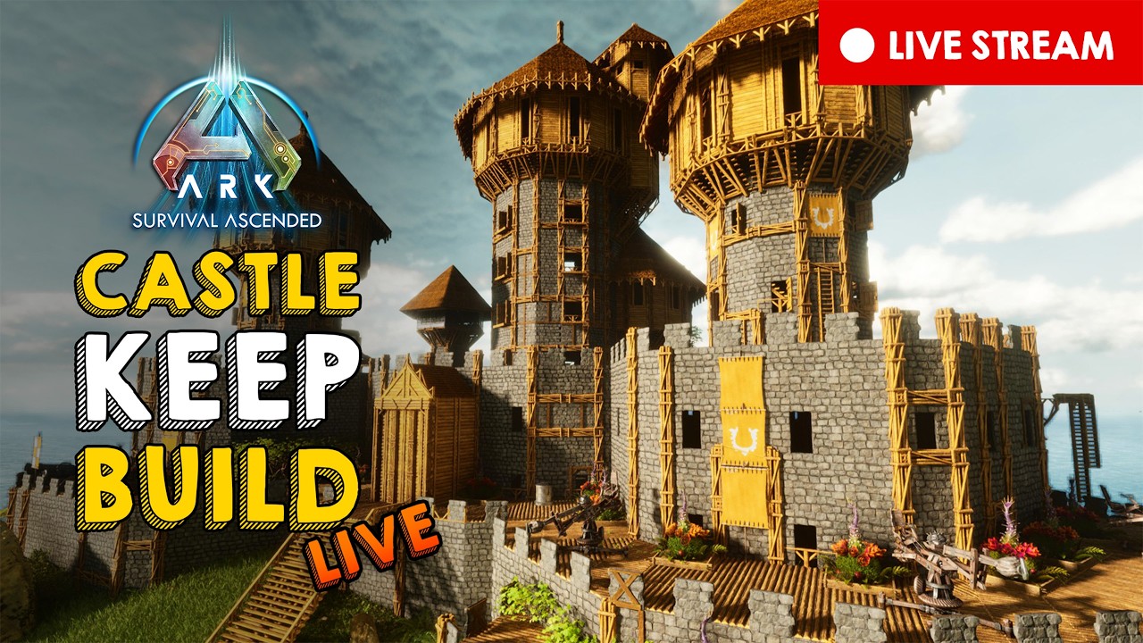 🔴 LIVE NOW: Building a CASTLE KEEP 🏰 | ARK: Survival Ascended - YouTube