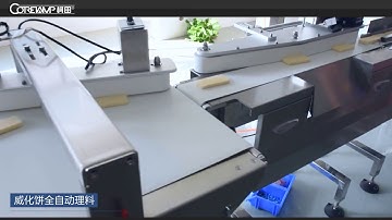 Fully automatic feeding and packing system about the wafer biscuits