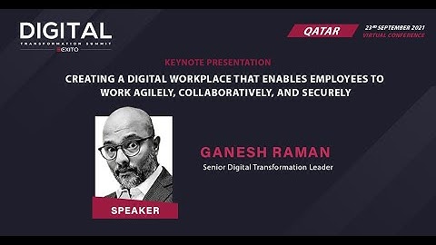 Digital Transformation Summit: Qatar | Keynote Presentation 3 | Virtual Event