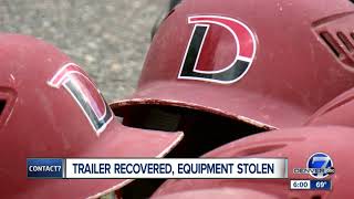DSST Stapleton High School baseball team trailer recovered and returned
