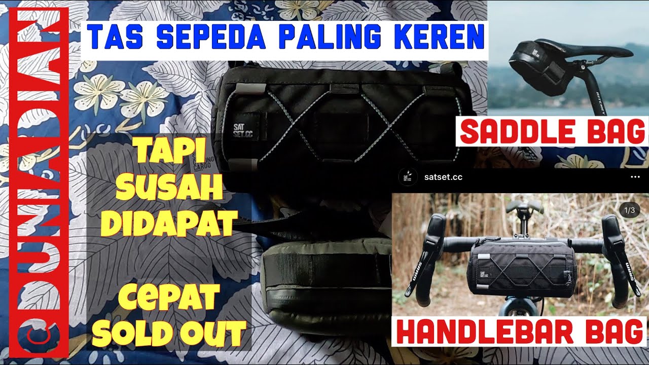 UNBOXING Tas Sepeda (Saddle Bag & Handlebar Bag) SatSet Cycling Cargo ...