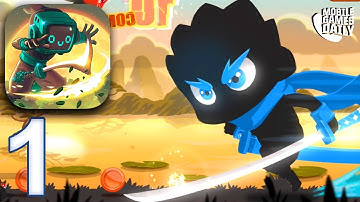 NINJA DASH RONIN JUMP RPG - World 1 Shoji Lake - Gameplay Part 1 (iOS Android)