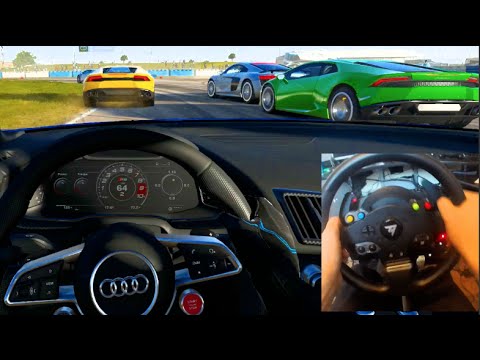 FM6 GoPro 2016 Audi R8 Plus vs Lambo Huracán Online Racing w/Crew ...