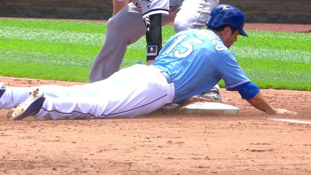 CWSKC Merrifield registers first career stolen base YouTube