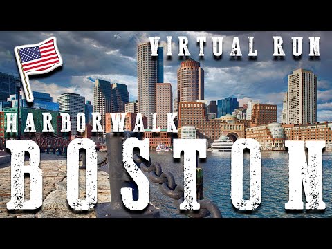 🆃RE🅰DMILL | Virtual 🆁un - BOSTON - HARBORWALK, TROPICAL STORM, U.S.A  #treadmill  #run #virtualrun