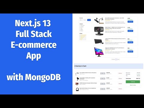 Next.js 13 Full Stack E-commerce App with MongoDB, Stripe, Cloudinary | COMPLETE COURSE