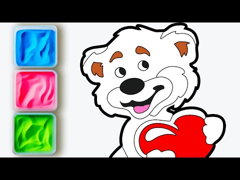 Sand painting Bear