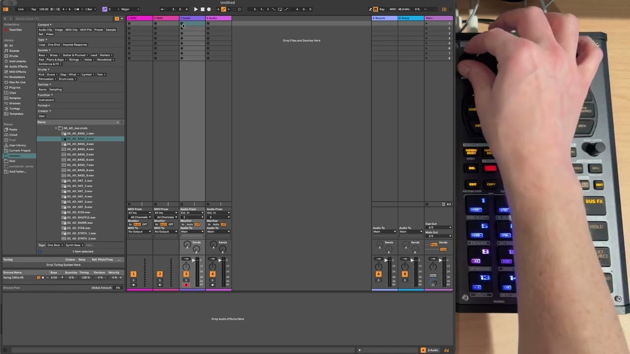 SP404 mk2 - Recording a Pattern Chain Into Ableton Live - YouTube
