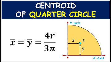 Centroid of quarter circle | Centroid of quarter circular area | Engineering mechanics